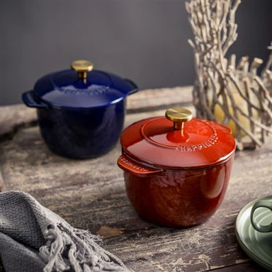 Mini liatinové hrnce s pokrievkami